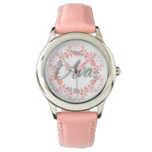 Ava Love Collectie-roze horloge