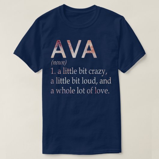 Ava Meisje Naam Definitie T-shirt (Design voorkant)