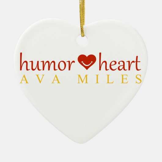 Ava Miles "Humor Heart" Ornament (Voorkant)