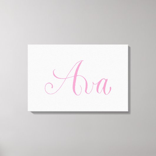 Ava - Modern kalligrafie Naam Design Canvas Afdruk (Voorkant)