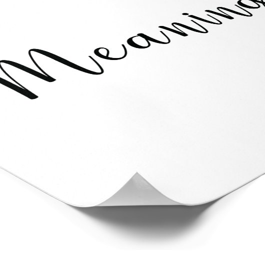 Ava-naam Betekenis afdrukken Poster (Hoek)