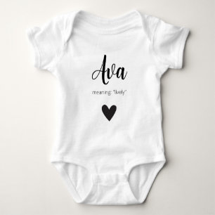 Ava-naam Betekenis van de naam van de Baby Minimal Romper