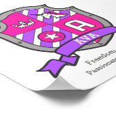 Ava-naam: eenhoorn-letter A-krest-poster Poster (Hoek)