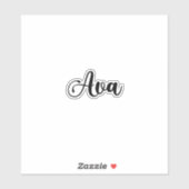 Ava Naam - Handgeschreven kalligrafie Sticker (Vel)