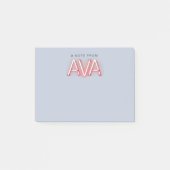 Ava-naam in gloeiende neonlampen post-it® notes (Voorkant)