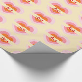Ava Name Heart Wrapping Paper Birthday Cadeau Cust Cadeaupapier (Hoek)