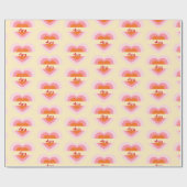 Ava Name Heart Wrapping Paper Birthday Cadeau Cust Cadeaupapier (Vlak)