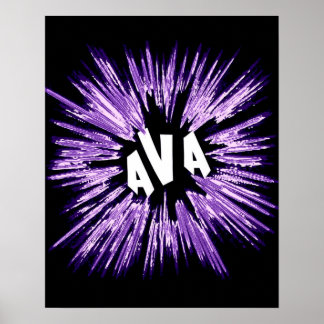 Ava Name Star Poster