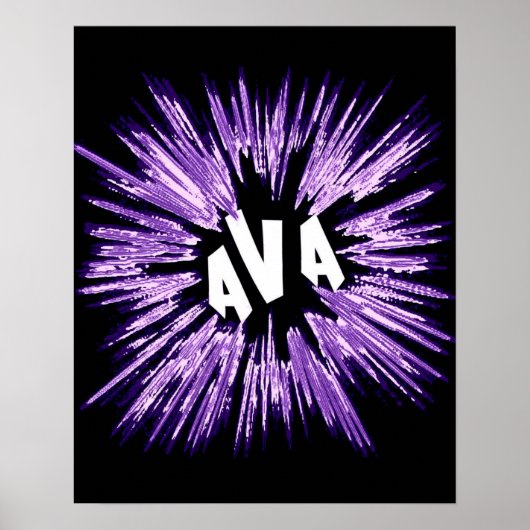 Ava Name Star Poster (Voorkant)