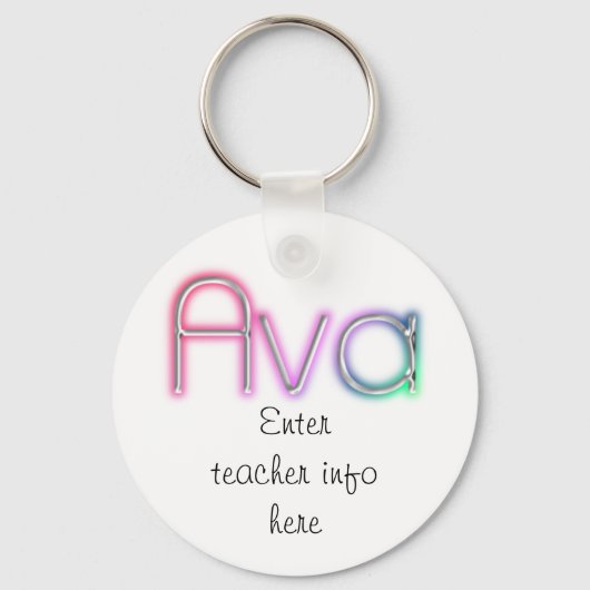 Ava Name Tag Sleutelhanger (Voorkant)