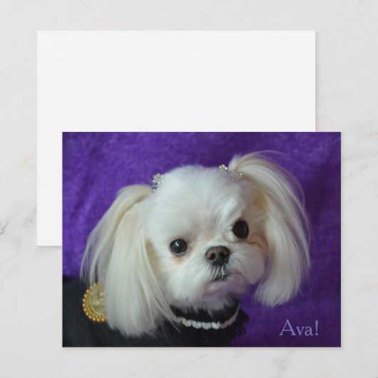 Ava Note cards Kaart (Voorkant / Achterkant)