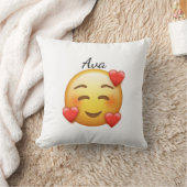 Ava Personalized  Heart–Emoji Throw Pillow Kussen (Deken)