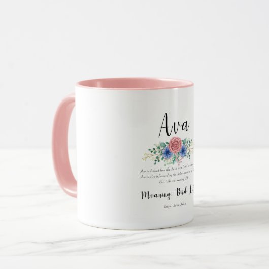 Ava Personalized Mug Mok (Voorkant links)