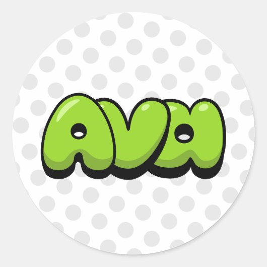 Ava Ronde Sticker (Voorkant)
