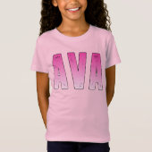 Ava roze naam t-shirt (Voorkant)