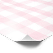 Ava Roze Strik Boog & Gingham Print Foto Afdruk (Hoek)