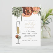 AVA Terracotta Succulente Verjaardag Brunch Kaart (Staand voorkant)