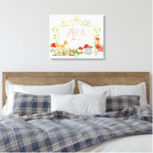 Ava Top 100 Baby Namen Meisjes Pasgeboren Kwekerij Canvas Afdruk (Insitu (Slaapkamer))