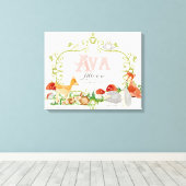 Ava Top 100 Baby Namen Meisjes Pasgeboren Kwekerij Canvas Afdruk (Insitu (Houten vloer))