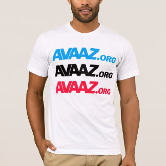 Avaaz - 3 kleurenvoorzijde, Pangea & Tagline Terug T-shirt