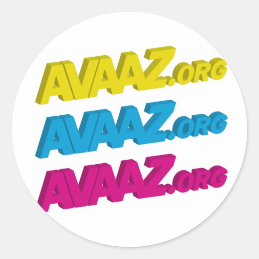 Avaaz Circular Sticker (Voorkant)