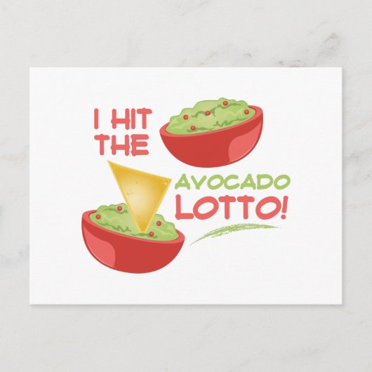 Avacado Lotto Briefkaart (Voorkant)