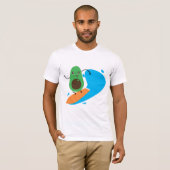 avacado surfing t-shirt (Voorkant volledig)