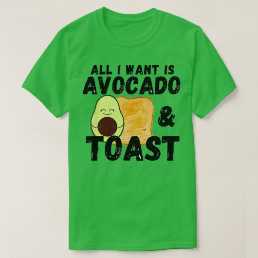 Avacado Toast Cute Avocado wil alleen maar lezen i T-shirt (Design voorkant)