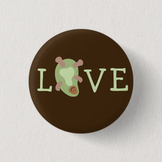 AvacadoLOVE bruin Ronde Button 3,2 Cm