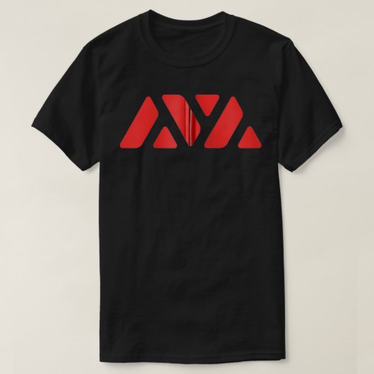 Avalanche AVAX Red Logo Afbeelding Cryptocurrency T-shirt (Design voorkant)