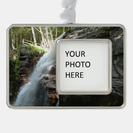 Avalanche Falls Verzilverd Omlijst Ornament (Voorkant)