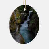 Avalanche Gorge Glacier National Park Foto Keramisch Ornament (Rechts)