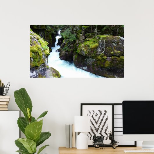 Avalanche Gorge I in Glacier National Park Poster (Thuiskantoor)