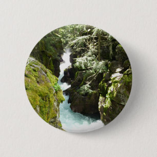 Avalanche Gorge II in Glacier National Park Ronde Button 5,7 Cm