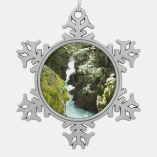 Avalanche Gorge II in Glacier National Park Tin Sneeuwvlok Ornament
