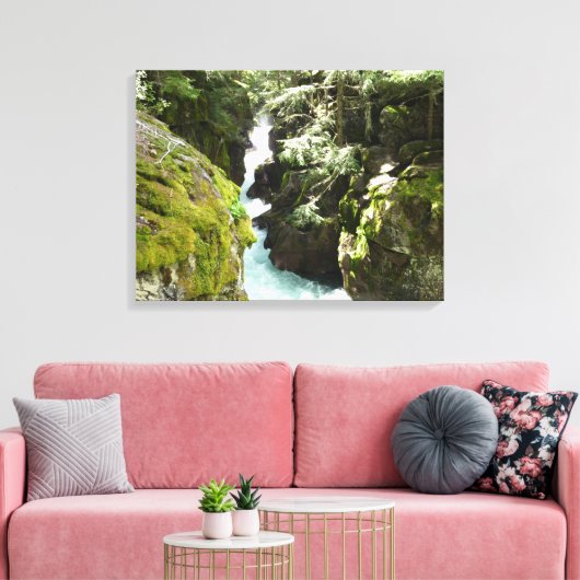 Avalanche Gorge II in het Nationaal Park Glacier Canvas Afdruk (Insitu (Woonkamer))