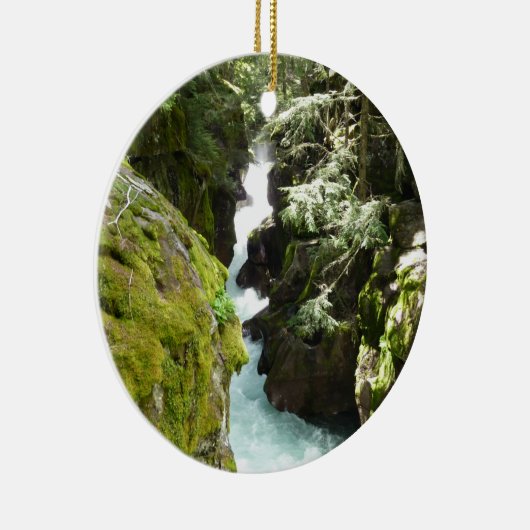 Avalanche Gorge II in het Nationaal Park Glacier Keramisch Ornament (Rechts)