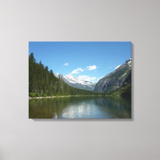 Avalanche Lake I in Glacier National Park Canvas Afdruk (Voorkant)