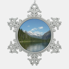 Avalanche Lake I in Glacier National Park Tin Sneeuwvlok Ornament