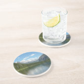 Avalanche Lake I in Glacier National Park Zandsteen Onderzetter (Zijkant)