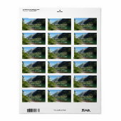 Avalanche Lake II in Glacier National Park Etiket (Full Sheet)