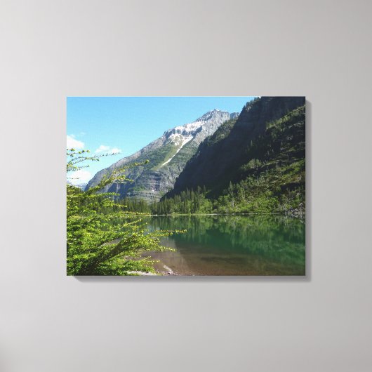 Avalanche Lake II in het Nationaal Park Glacier Canvas Afdruk (Voorkant)