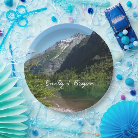 Avalanche Lake II in het Nationaal Park Glacier Papieren Bordje (Feest)