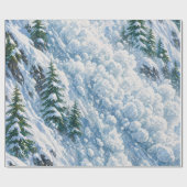 Avalanche Mountain Snow Scene Cadeaupapier (Vlak)