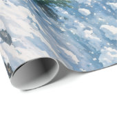 Avalanche Mountain Snow Scene Cadeaupapier (Rol Hoek)