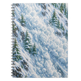Avalanche Mountain Snow Scene Notitieboek