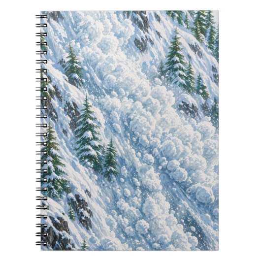 Avalanche Mountain Snow Scene Notitieboek (Voorkant)