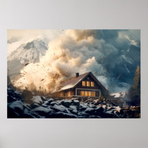 Avalanche Natuur Force Sneeuwkracht Aarde Ramp Poster