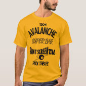 Avalanche Super Bar Marquette - Blue op Gold Shirt (Voorkant)