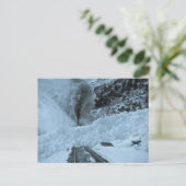 Avalanche Train Tracks Locmotive Briefkaart (Staand voorkant)